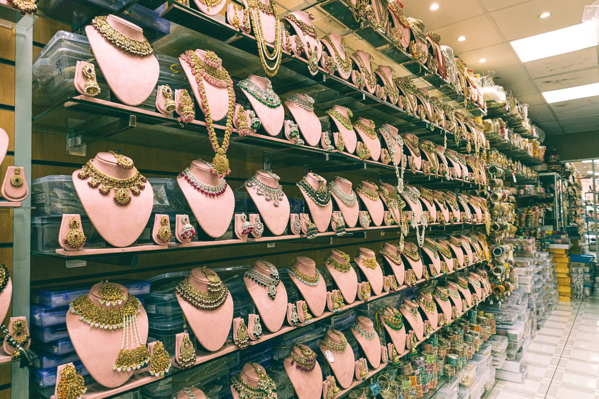 In-store jewellery wall (context)